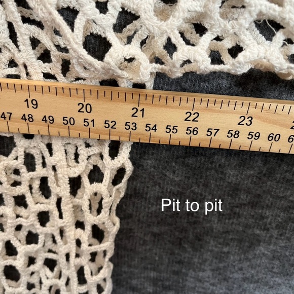 Rebellion Again Open Front Crochet Cardigan Kimono - Picture 9 of 9